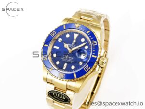 Rolex Submariner 116618 LB Blue Ceramic YG Plated 904L Steel Clean 1:1 Best Edition VR3135 - Image 4