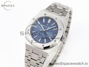 Audermars Piguet Royal Oak 37mm 15450 SS IPF Best Edition Blue Dial on SS Bracelet SA3120 Super Clone - Image 4