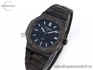 PATEK PHILIPPE NAUTILUS 5711 DIW CARBON DIWF 1:1 BEST EDITION BLUE TEXTURED DIAL ON CARBON/PVD BRACELET 324CS - Image 4