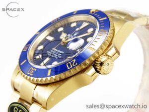 Rolex Submariner 116618 LB Blue Ceramic YG Plated 904L Steel Clean 1:1 Best Edition VR3135 - Image 7