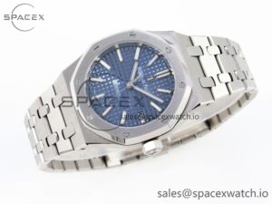 Audermars Piguet Royal Oak 37mm 15450 SS IPF Best Edition Blue Dial on SS Bracelet SA3120 Super Clone - Image 6