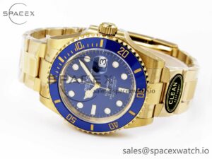 Rolex Submariner 116618 LB Blue Ceramic YG Plated 904L Steel Clean 1:1 Best Edition VR3135 - Image 5