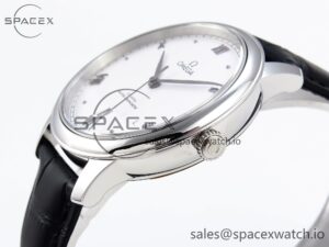 Omega De Ville Date SS MKF 1:1 Best Edition White Dial Roman Marker on Black Leather Strap A8800 - Image 7