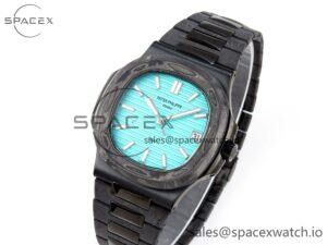 PATEK PHILIPPE Nautilus 5711 DIW Carbon DIWF 1:1 Best Edition Tiffany Blue Textured Dial on Carbon/PVD Bracelet 324CS - Image 4