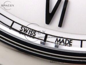 Omega De Ville Date SS MKF 1:1 Best Edition White Dial Roman Marker on Black Leather Strap A8800 - Image 11