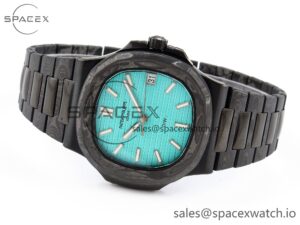 PATEK PHILIPPE Nautilus 5711 DIW Carbon DIWF 1:1 Best Edition Tiffany Blue Textured Dial on Carbon/PVD Bracelet 324CS - Image 6