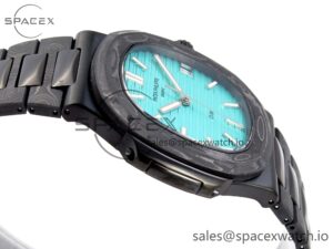 PATEK PHILIPPE Nautilus 5711 DIW Carbon DIWF 1:1 Best Edition Tiffany Blue Textured Dial on Carbon/PVD Bracelet 324CS - Image 8