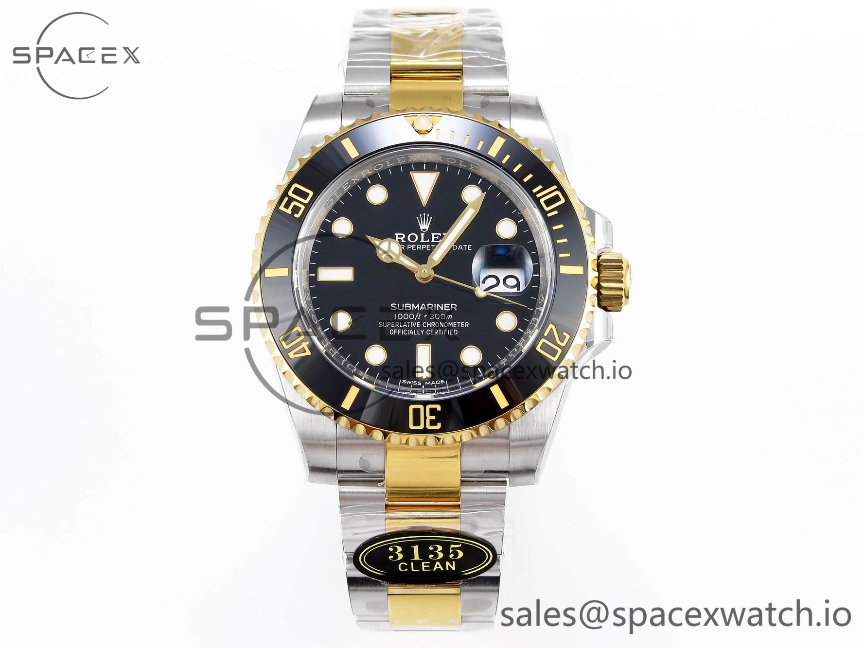 IMG_0376 Rolex Submariner 116613 LN Black Ceramic Clean 1:1 Best Edition 904L SS Case and Bracelet VR3135 - Image 1