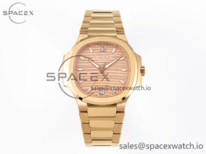 PATEK PHILIPPE NAUTILUS 7118 LADIES RG PPF 1:1 BEST EDITION RG DIAL ON RG BRACELET 324CS