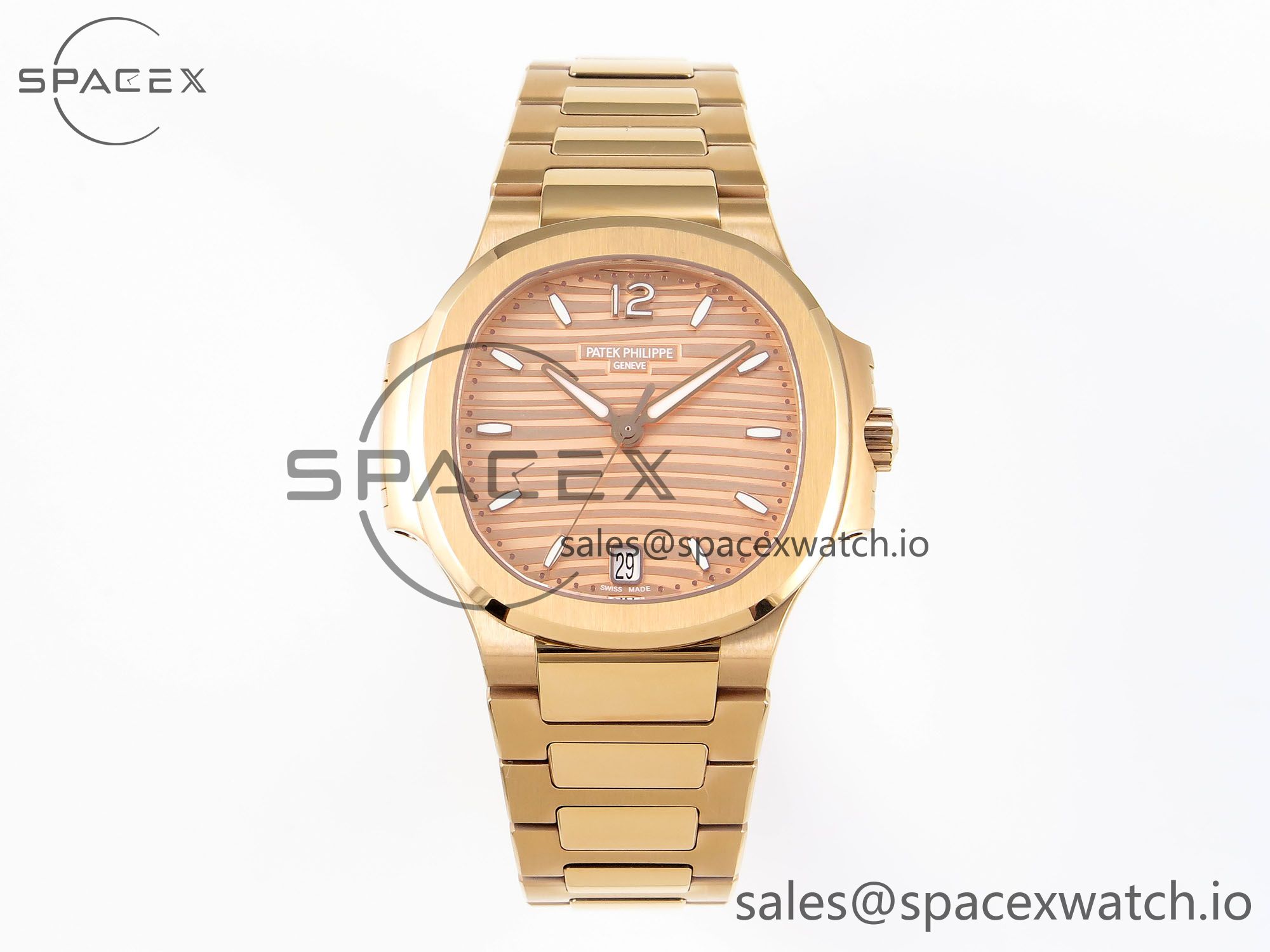 IMG_0380 PATEK PHILIPPE NAUTILUS 7118 LADIES RG PPF 1:1 BEST EDITION RG DIAL ON RG BRACELET 324CS - Image 1