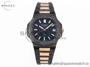 PATEK PHILIPPE NAUTILUS 5711 DIW CARBON DIWF 1:1 BEST EDITION BLACK TEXTURED DIAL ON CARBON/RG BRACELET 324CS