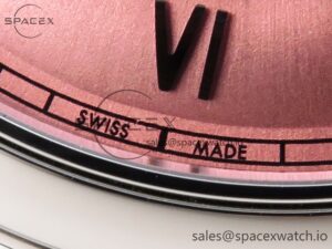 Omega De Ville Power Reserve SS MKF 1:1 Best Edition Pink Dial on Black Leather Strap - Image 12