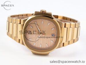 PATEK PHILIPPE NAUTILUS 7118 LADIES RG PPF 1:1 BEST EDITION RG DIAL ON RG BRACELET 324CS - Image 5