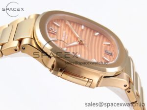 PATEK PHILIPPE NAUTILUS 7118 LADIES RG PPF 1:1 BEST EDITION RG DIAL ON RG BRACELET 324CS - Image 8