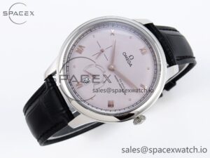 Omega De Ville Power Reserve SS MKF 1:1 Best Edition Purple Dial on Black Leather Strap A8810 - Image 6