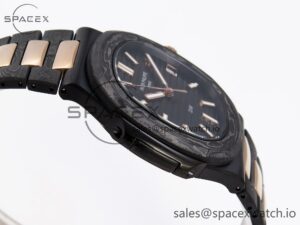 PATEK PHILIPPE NAUTILUS 5711 DIW CARBON DIWF 1:1 BEST EDITION BLACK TEXTURED DIAL ON CARBON/RG BRACELET 324CS - Image 8
