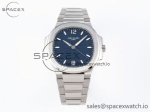 PATEK PHILIPPE NAUTILUS 7118 LADIES SS PPF 1:1 BEST EDITION BLUE DIAL ON SS BRACELET 324CS