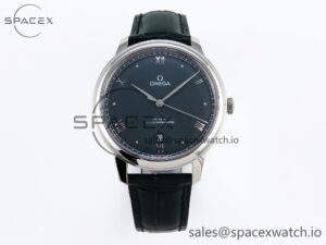 Omega De Ville Date SS MKF 1:1 Best Edition Dark Grey Dial Roman Marker on Black Leather Strap A8800