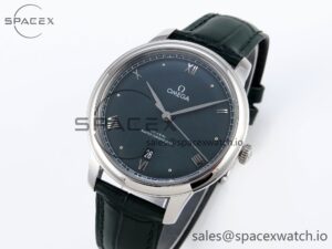 Omega De Ville Date SS MKF 1:1 Best Edition Dark Grey Dial Roman Marker on Black Leather Strap A8800 - Image 4