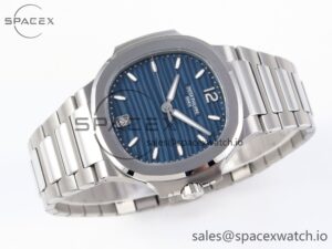 PATEK PHILIPPE NAUTILUS 7118 LADIES SS PPF 1:1 BEST EDITION BLUE DIAL ON SS BRACELET 324CS - Image 6
