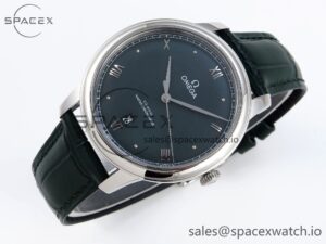Omega De Ville Date SS MKF 1:1 Best Edition Dark Grey Dial Roman Marker on Black Leather Strap A8800 - Image 6
