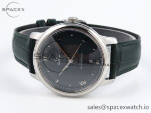 Omega De Ville Date SS MKF 1:1 Best Edition Dark Grey Dial Roman Marker on Black Leather Strap A8800 - Image 5