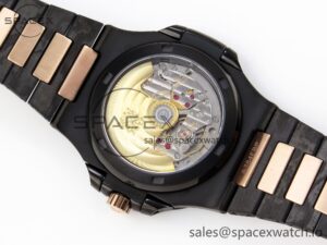 PATEK PHILIPPE NAUTILUS 5711 DIW CARBON DIWF 1:1 BEST EDITION BLACK TEXTURED DIAL ON CARBON/RG BRACELET 324CS - Image 16