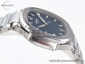 PATEK PHILIPPE NAUTILUS 7118 LADIES SS PPF 1:1 BEST EDITION BLUE DIAL ON SS BRACELET 324CS - Image 8
