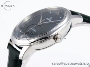 Omega De Ville Date SS MKF 1:1 Best Edition Dark Grey Dial Roman Marker on Black Leather Strap A8800 - Image 7