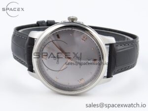 Omega De Ville Date SS MKF 1:1 Best Edition Grey Dial Roman Marker on Black Leather Strap A8800 - Image 5