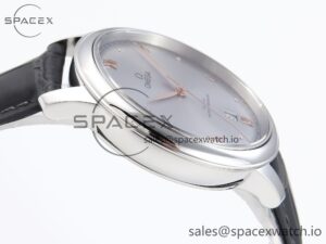 Omega De Ville Date SS MKF 1:1 Best Edition Grey Dial Roman Marker on Black Leather Strap A8800 - Image 8