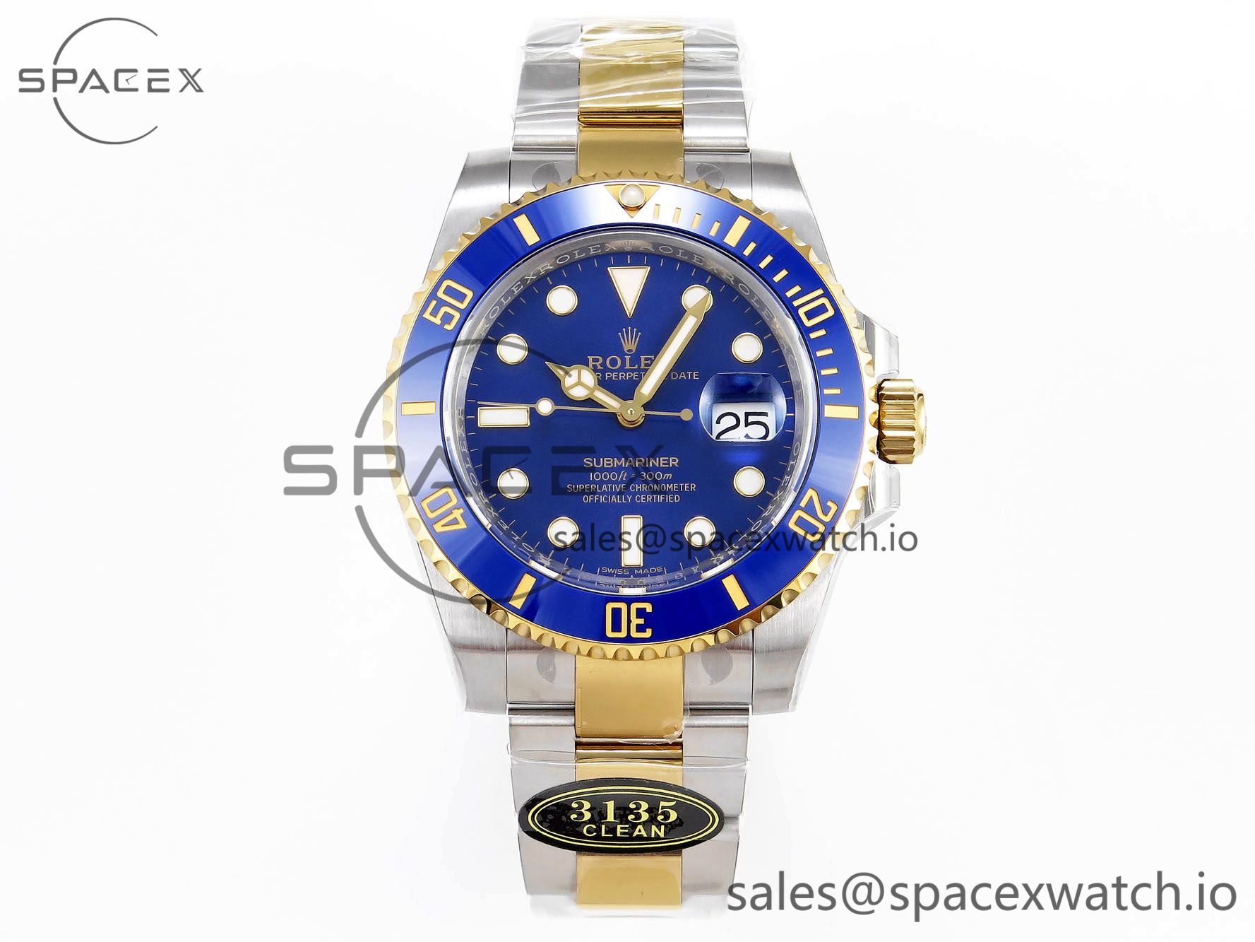 IMG_0440 Rolex Submariner 116613 LB Blue Ceramic Clean 1:1 Best Edition 904L SS Case and Bracelet VR3135 - Image 1