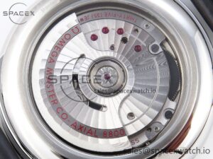 Omega De Ville Date SS MKF 1:1 Best Edition Grey Dial Roman Marker on Black Leather Strap A8800 - Image 16