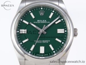 Rolex Oyster Perpetual 124300 41mm VSF 1:1 Best Edition 904L Steel Green Dial VS3235 - Image 2