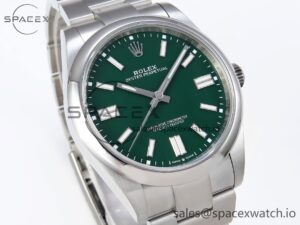 Rolex Oyster Perpetual 124300 41mm VSF 1:1 Best Edition 904L Steel Green Dial VS3235 - Image 3