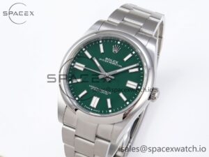 Rolex Oyster Perpetual 124300 41mm VSF 1:1 Best Edition 904L Steel Green Dial VS3235 - Image 4