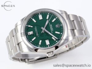 Rolex Oyster Perpetual 124300 41mm VSF 1:1 Best Edition 904L Steel Green Dial VS3235 - Image 6