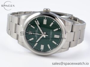 Rolex Oyster Perpetual 124300 41mm VSF 1:1 Best Edition 904L Steel Green Dial VS3235 - Image 5
