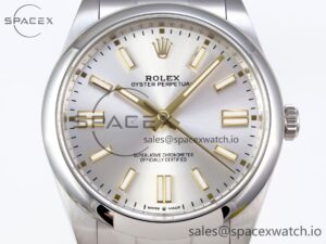 Rolex Oyster Perpetual 124300 41mm VSF 1:1 Best Edition 904L Steel Silver Dial VS3235 - Image 2
