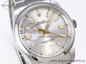Rolex Oyster Perpetual 124300 41mm VSF 1:1 Best Edition 904L Steel Silver Dial VS3235 - Image 3