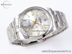 Rolex Oyster Perpetual 124300 41mm VSF 1:1 Best Edition 904L Steel Silver Dial VS3235 - Image 6