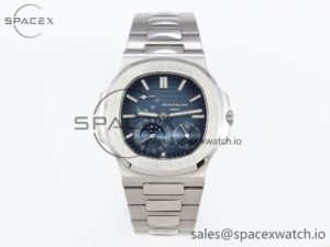 PATEK PHILIPPE NAUTILUS 5712 SS VSV 1:1 BEST EDITION BLUE DIAL ON SS BRACELET A240 SUPER CLONE V2
