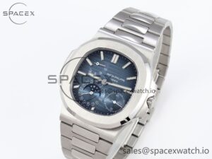 PATEK PHILIPPE NAUTILUS 5712 SS VSV 1:1 BEST EDITION BLUE DIAL ON SS BRACELET A240 SUPER CLONE V2 - Image 4