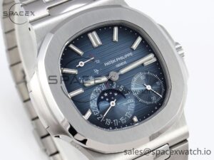 PATEK PHILIPPE NAUTILUS 5712 SS VSV 1:1 BEST EDITION BLUE DIAL ON SS BRACELET A240 SUPER CLONE V2 - Image 3