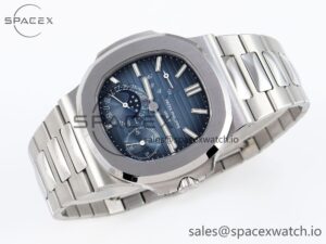PATEK PHILIPPE NAUTILUS 5712 SS VSV 1:1 BEST EDITION BLUE DIAL ON SS BRACELET A240 SUPER CLONE V2 - Image 6