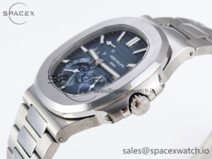 PATEK PHILIPPE NAUTILUS 5712 SS VSV 1:1 BEST EDITION BLUE DIAL ON SS BRACELET A240 SUPER CLONE V2 - Image 7