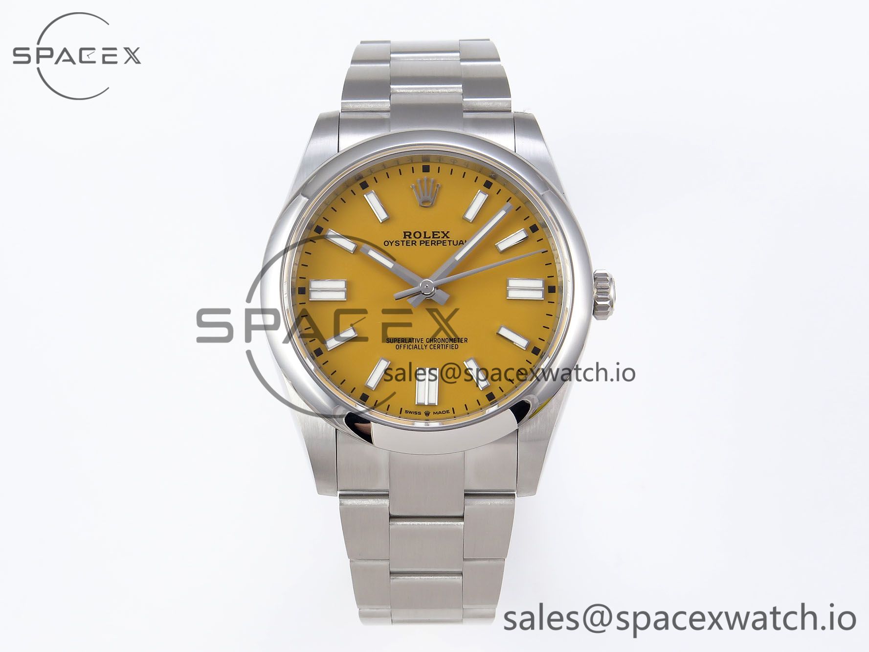IMG_0531 Rolex Oyster Perpetual 124300 41mm VSF 1:1 Best Edition 904L Steel Yellow Dial VS3235 - Image 1