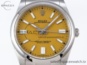 Rolex Oyster Perpetual 124300 41mm VSF 1:1 Best Edition 904L Steel Yellow Dial VS3235 - Image 2