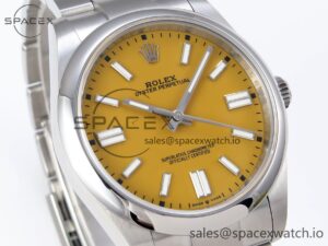 Rolex Oyster Perpetual 124300 41mm VSF 1:1 Best Edition 904L Steel Yellow Dial VS3235 - Image 3