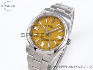 Rolex Oyster Perpetual 124300 41mm VSF 1:1 Best Edition 904L Steel Yellow Dial VS3235 - Image 4